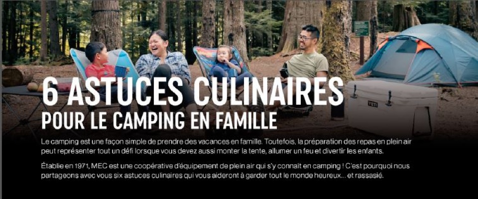 6 astuces culinaires pour le camping en famille | Laval en Famille Magazine | Magazine locale Familiale 